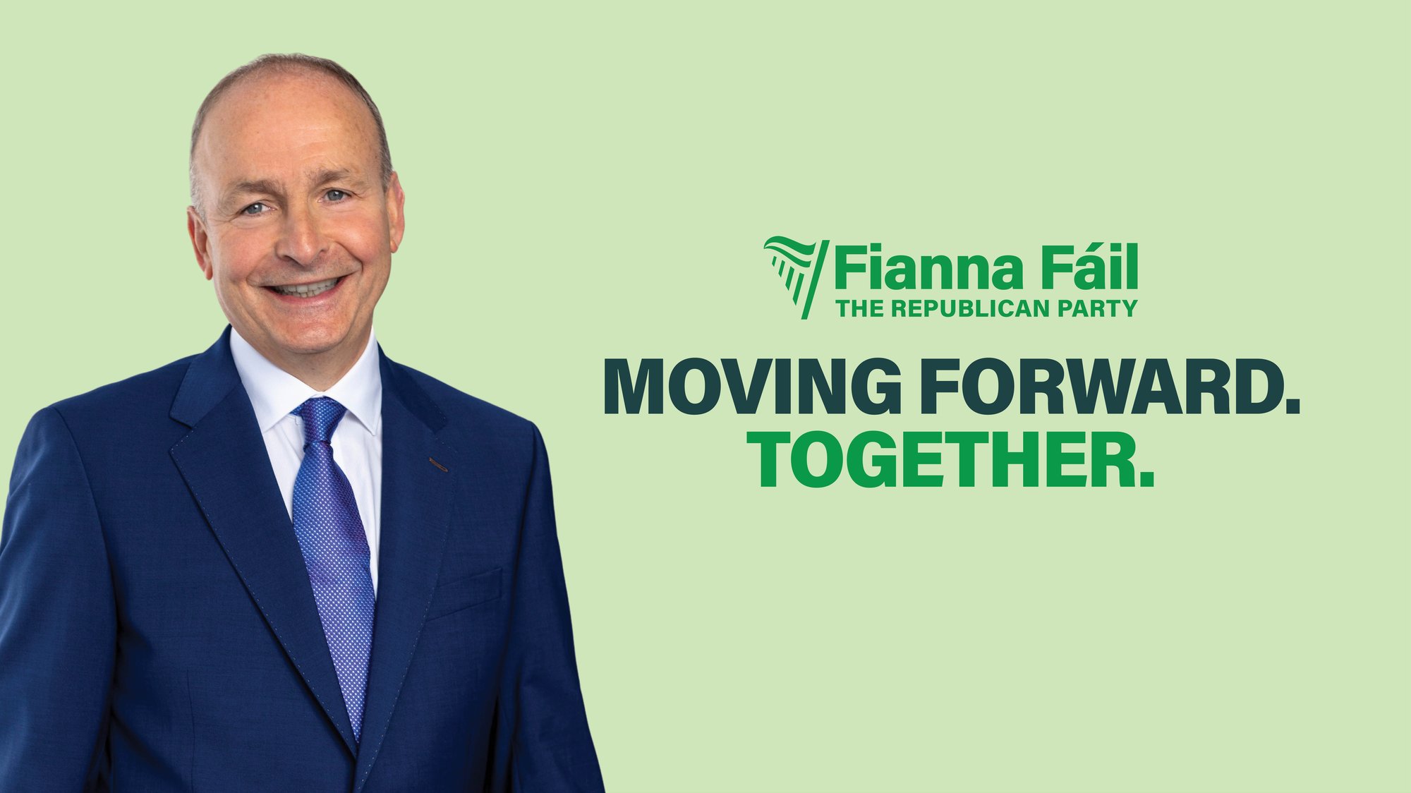 Fianna Fáil - Moving Forward. Together. banner